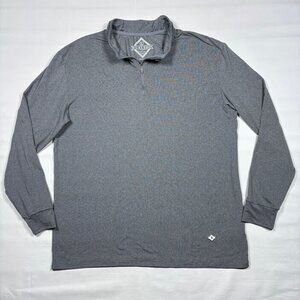 Burlebo Gray 1/4-Zip Performance Pullover Outdoor Activewear Texas Mens Large